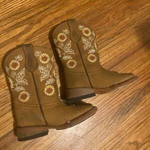 Brown Embroidered Cowboy Boots